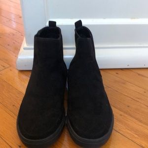 Nine West black ankle boots.